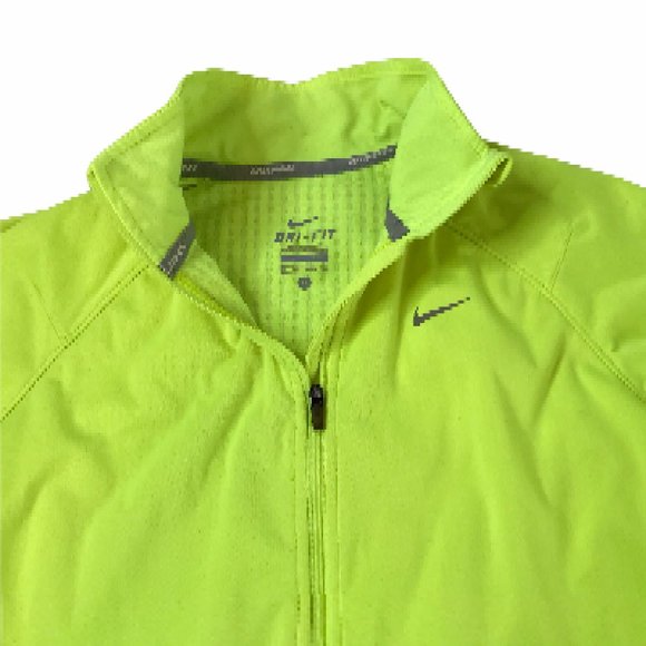 Nike Jackets & Coats Nike Neon Bright Highlighter Yellow Zip Jacket
